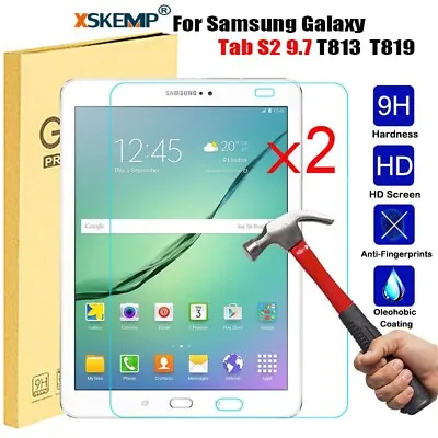 2x HD Screen Protector Samsung Galaxy Tab S2 9.7 T813 T819 Tempered Glass Guard • $8.07