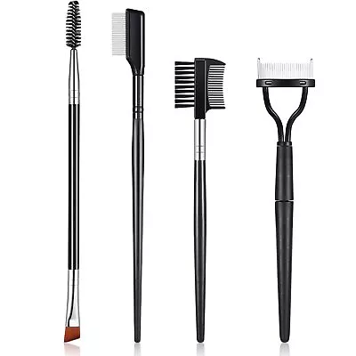 4 Pieces Eyelash Comb Separator Eyelash Brush Metal Mascara Tools Steel Brow • $8.76