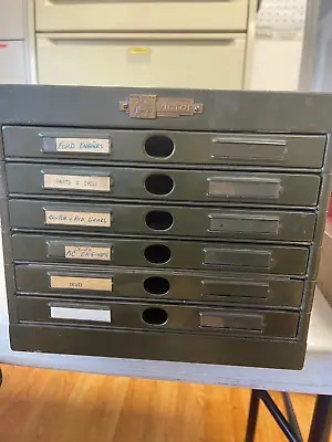 Vintage Victor Kardex Visible Index Card File Cabinet - 6 Drawer • $250