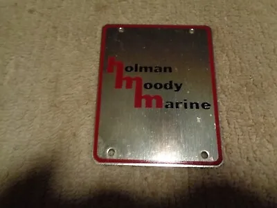 1960's HOLMAN MOODY MARINE ENGINE COMPARTMENT METAL TAG • $44.99