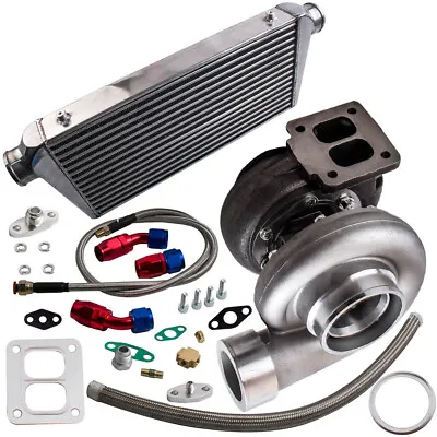 GT45 1.05 A/R Turbocharger + 24 X12 X3  Intercooler And Oil Feed Return Line Kit • $619