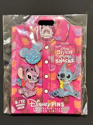 2024 Disney Parks Stitch Attacks Snacks Mickey Macaron Pin Set Series 3/12 • $18.99