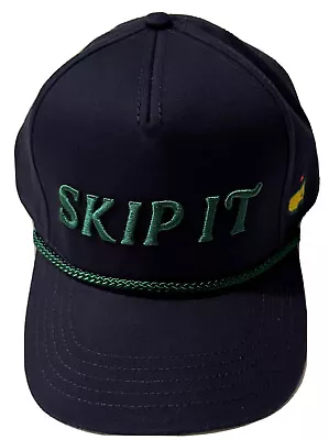 $99.95 • Buy 2023 MASTERS Golf Rope Hat SKIP IT Navy Snapback Augusta National FLAG