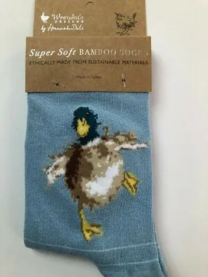 £7.99 • Buy Wrendale Brand New Socks Blue Duck  A Waddle And A Quack  Free Gift Bag