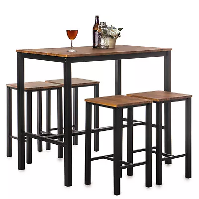 £119.99 • Buy Bar Table And Stools Set For Kitchen Dining Breakfast Table & Stool Set Metal