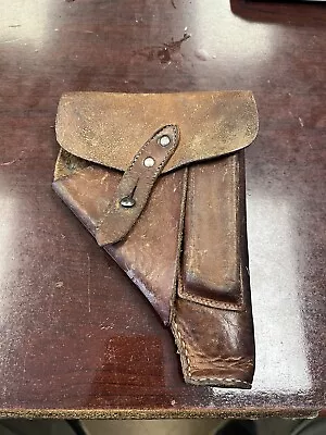 Holster - Luger P.08 9mm. 1942 WWII Capture. Shows Wear. Repo Or Original? • $99.99