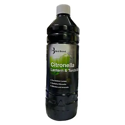 Bird Brand Citronella Lamp Oil 1L For Lantern And Torch Oil Outdoors Garden Use • £7.45