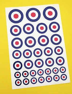 RC RAF Small ROUNDEL Stickers Decals RC Cars Aircraft Helicopter Slot Cars Etc • £5.95