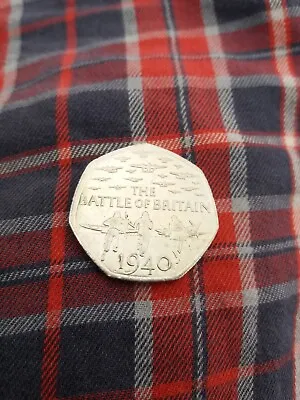 Circulated 50p Pence Battle Of Britain 75th Anniversary 2015 • £1