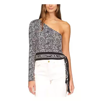 Michael Kors Zebra-Print One-Sleeve Tie Top 6C 2200 • $17.96