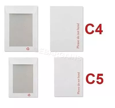 White Envelopes Please Do Not Bend Red Font C4 C5 Cardboard Backed • £5.55