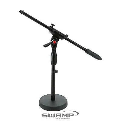 SWAMP Low Height Round Base Microphone Stand With Boom Arm Versatile Mini Short  • $28.95