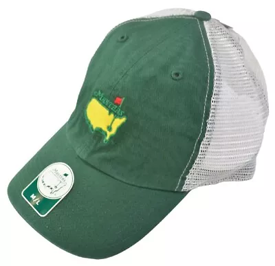 2020 MASTERS (DRK GREEN/WHT) FITTED (M/L) TRUCKER Golf HAT From AUGUSTA NATIONAL • $59.95