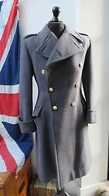 C. 1950's Royal Air Force RAF Officer's Crombie Greatcoat Tailored R.E. City • £69.95