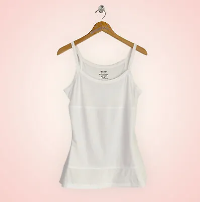 Yummie By Heather Thomson Cotton Blend White Shaping Tank Top Women’s M • £17.10