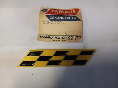 Nos Oem Genuine Yamaha Checkered Emblem 218-21787-00 New Vintage  • $100