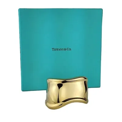 Tiffany & Co Elsa Peretti 18K Yellow Gold Small Bone Cuff Right Wrist • $1