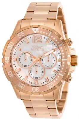 Invicta Specialty Men's Rose Gold Tone Mother Of Pearl Chronograph Watch 29461 • $98.99