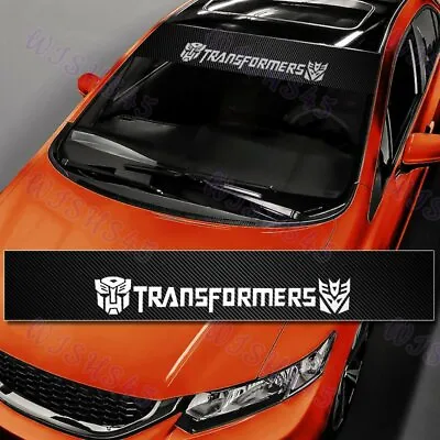 TRANSFORMERS Car Window Windshield Carbon Fiber Vinyl Banner Decal Sticker 53  • $13.98