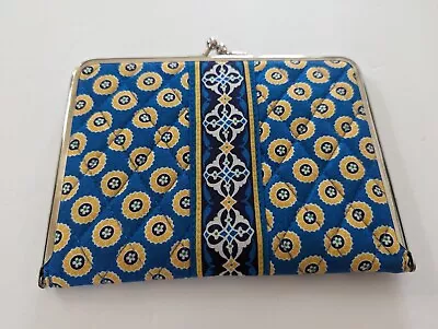 Vera Bradley Riviera Blue Photo Album Kiss Lock Snap Case Holds 12 4x6 Pictures • $14.99