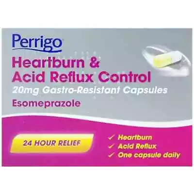 Perrigo - Heartburn & Acid Reflux Control 20mg - 7 Capsules • £4.99