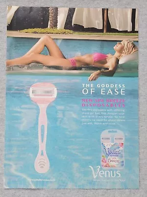 2009 Magazine Advertisement Page Venus Spa Breeze Razor Bikini Woman Print Ad • $8.99