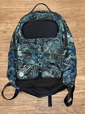 Lululemon All Day Backpack Topography Green Back Strips Map   • $166.49