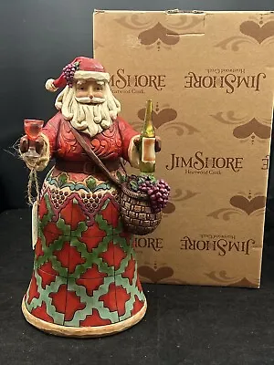 $24.99 • Buy Jim Shore Heartwood Creek  Cheers To A Merry Christmas  Vineyard Santa 4025844
