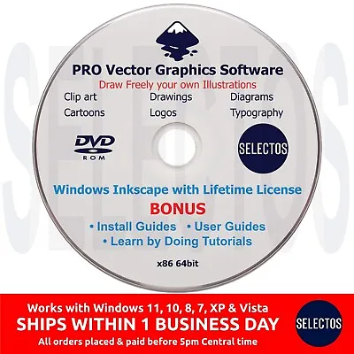 PRO Vector Drawing Graphic Design Illustrator Image Program Editing Software DVD • $15.49