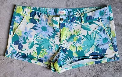 Mossimo Supply Co. Shorts Juniors Size 17 Fit 6 Vibrant Floral Shortie Shorts • $5