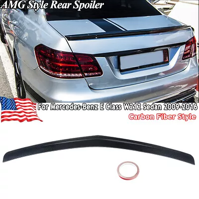 For 2010-16 Benz W212 E-class & E63 Sedan Carbon Fiber Style Trunk Spoiler Wing • $76.99