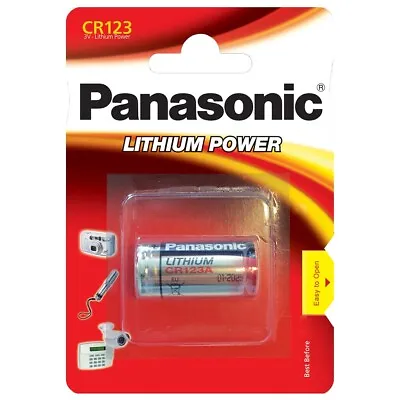 Panasonic CR123A 123 3V Lithium Battery X 1 *Photo & Security Use Long Expiry* • £3.49