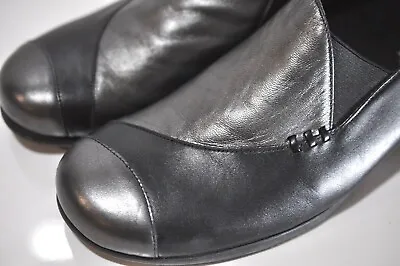 Munro Americant Womens Metallic Silver Black 2 Tone Leather Shoes Size 12 N USA • $69.99