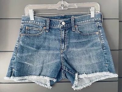 Gap Women Jean Shorts 1969 Slim Cut-Offs Raw Hem Denim 3  Inseam  Size 27r • $12.99