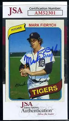 Mark Fidrych JSA Coa Signed 1980 Topps Autograph • $39