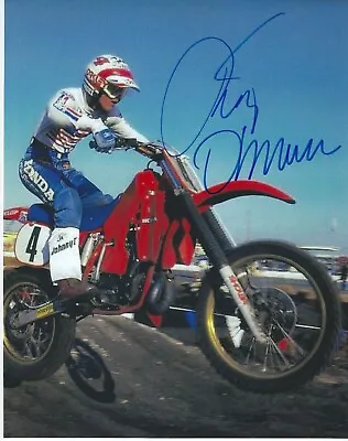 JOHNNY O'MARA Signed 8 X 10 Photo MOTOCROSS Racing AMA Legend VINTAGE Free Ship • $50.99