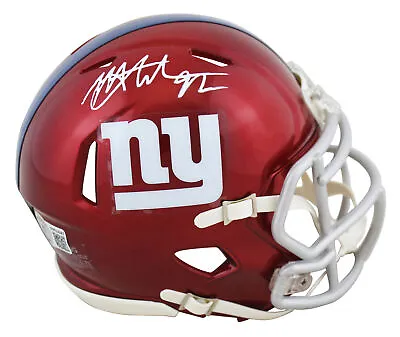 Giants Michael Strahan Authentic Signed Flash Speed Mini Helmet BAS Witnessed • $189.99