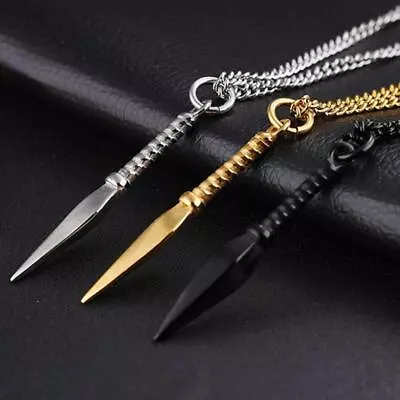 Ninja Dagger Weapon Necklace - Kunai Shuriken Spear Hip Hop Pendant Chain Gift • $4.79