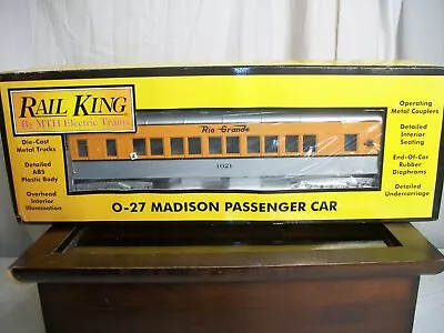 MTH Rail King O #30-6231 Denver Rio Grande Madison Passenger Car NEW With BOX • $48.95