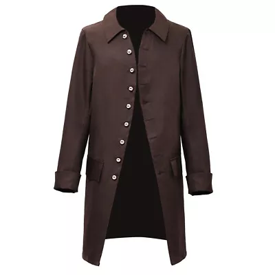 Steampunk Jacket Outwear Coat Military Trench For Men Vintage Gothic Victorian • $27.99