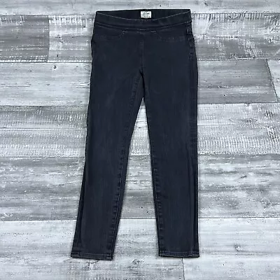 J Crew Womens Toothpick Jeans Sz 28 Black Pull On Skinny Ankle Jeggings Denim • $11.86