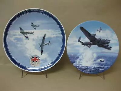 £9.99 • Buy 2 Aeroplane Display Plates ~ Wilfred Hardys Dambuster ~ VE Day ~ Royal Worcester