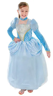 Girls Cinderella Costume Fancy Dress Ice Queen Fairy Tale Princess New Age 6-8 • £16.99