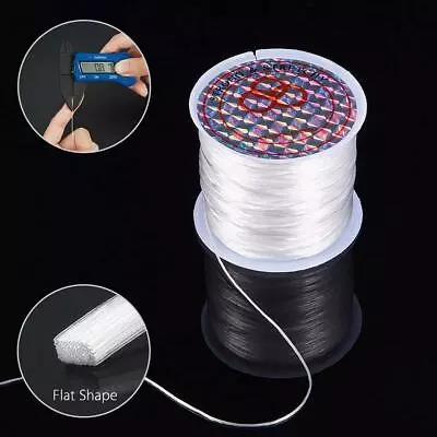 60m Strong Elastic Stretchy Beading Thread Cord Bracelet String For Making • £2.76