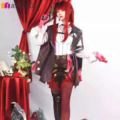 Honkai Star Rail Kafka Printing Cosplay Costume Role Play Comic Con Dress Wigs • $61.07