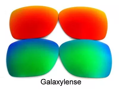 Galaxy Replacement Lenses For Oakley Deviation Sunglasses Green/Red Polarized • £12.96