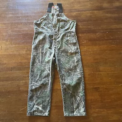 VTG Winchester Bib Overalls Realbark Camouflage XL Hunting Tree Camo Read • $39.99