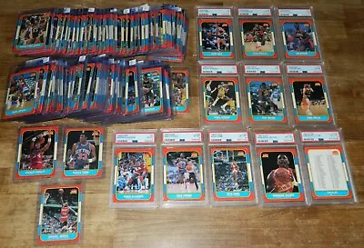 1986 Fleer Basketball Complete Set 131/132 + #57 Michael Jordan RC RP PSA Cards • $870
