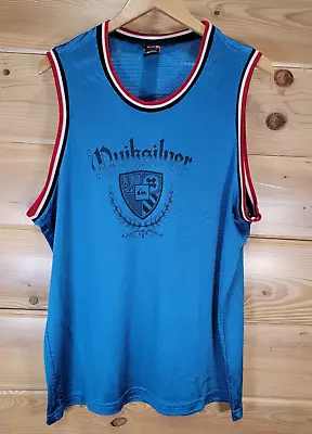 VTG Quicksilver Jersey Tank Top Men Size XL Made In USA 90s Blue Stain READ • $19.99