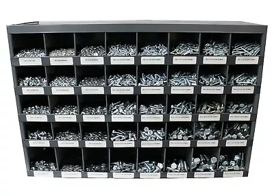 3925 Piece Metric Class 8.8 Nut Bolt & Washer Assortment With Metal Bolt Bin • $550